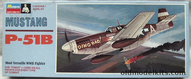 Monogram 1/48 P-5B Mustang Malcolm or Regular Canopy - Blue Box Issue, PA136-100 plastic model kit